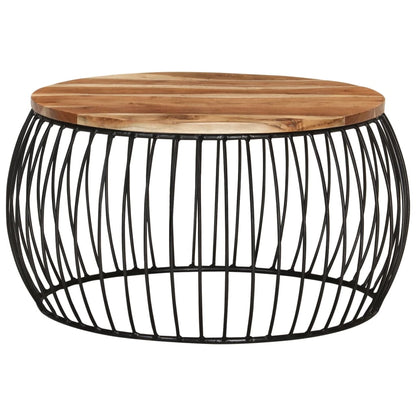 vidaXL Couchtisch Ø68 cm Massivholz Akazie