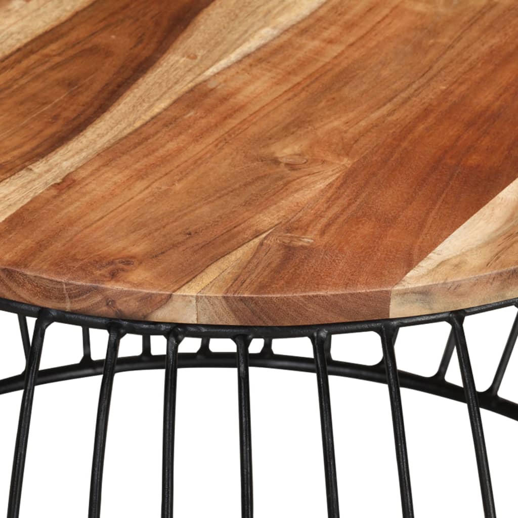 vidaXL Couchtisch Ø68 cm Massivholz Akazie
