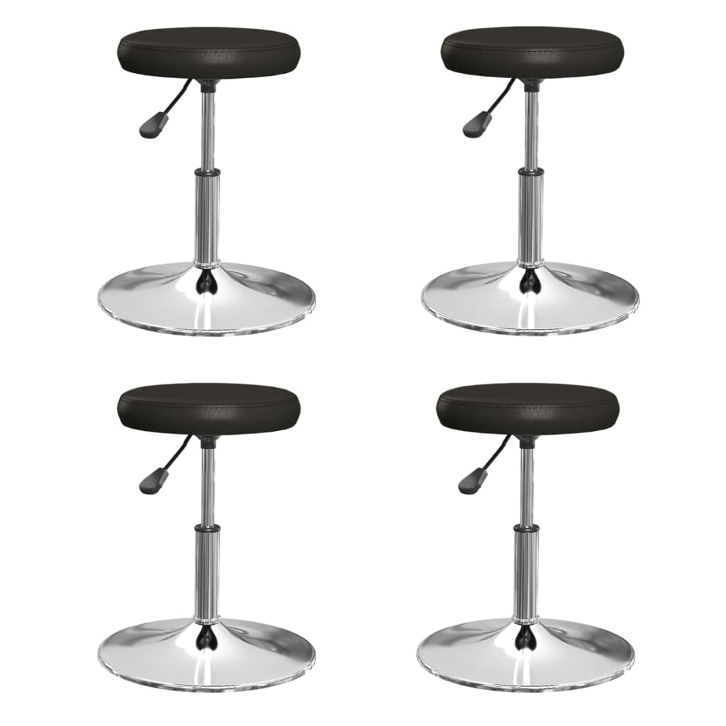 vidaXL Chaises de salle à manger 4 pcs Similicuir Noir