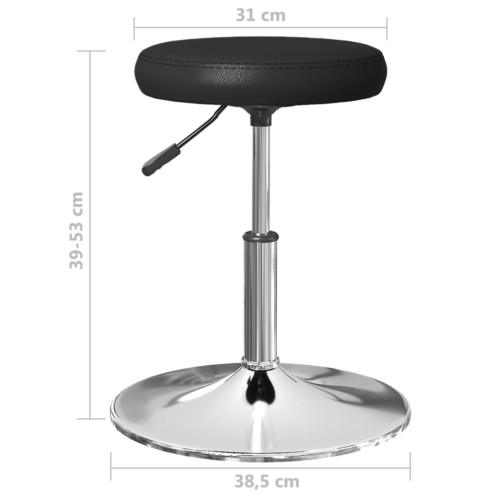 vidaXL Chaises de salle à manger 4 pcs Similicuir Noir