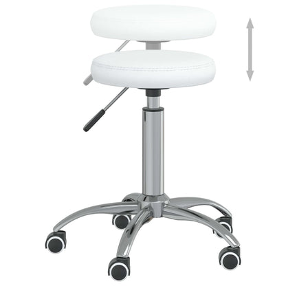 vidaXL Chaise de salle à manger similicuir blanc