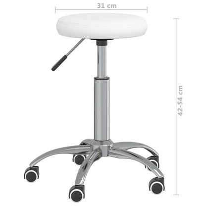 vidaXL Chaise de salle à manger similicuir blanc