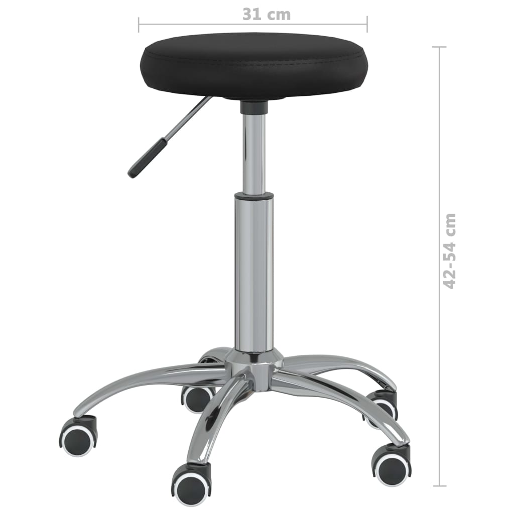 vidaXL Esszimmerstuhl Schwarz Kunstleder