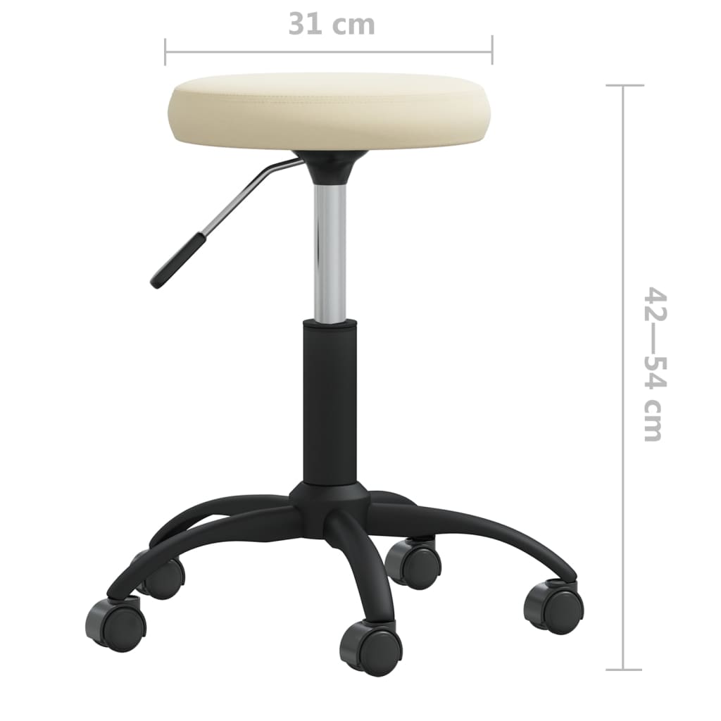 vidaXL Esszimmerstuhl Creme Samt