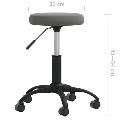 vidaXL Esszimmerstuhl Dunkelgrau Samt