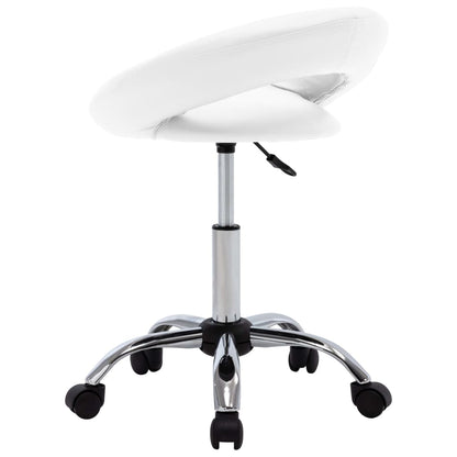vidaXL Chaise de salle à manger pivotante Blanche Similicuir