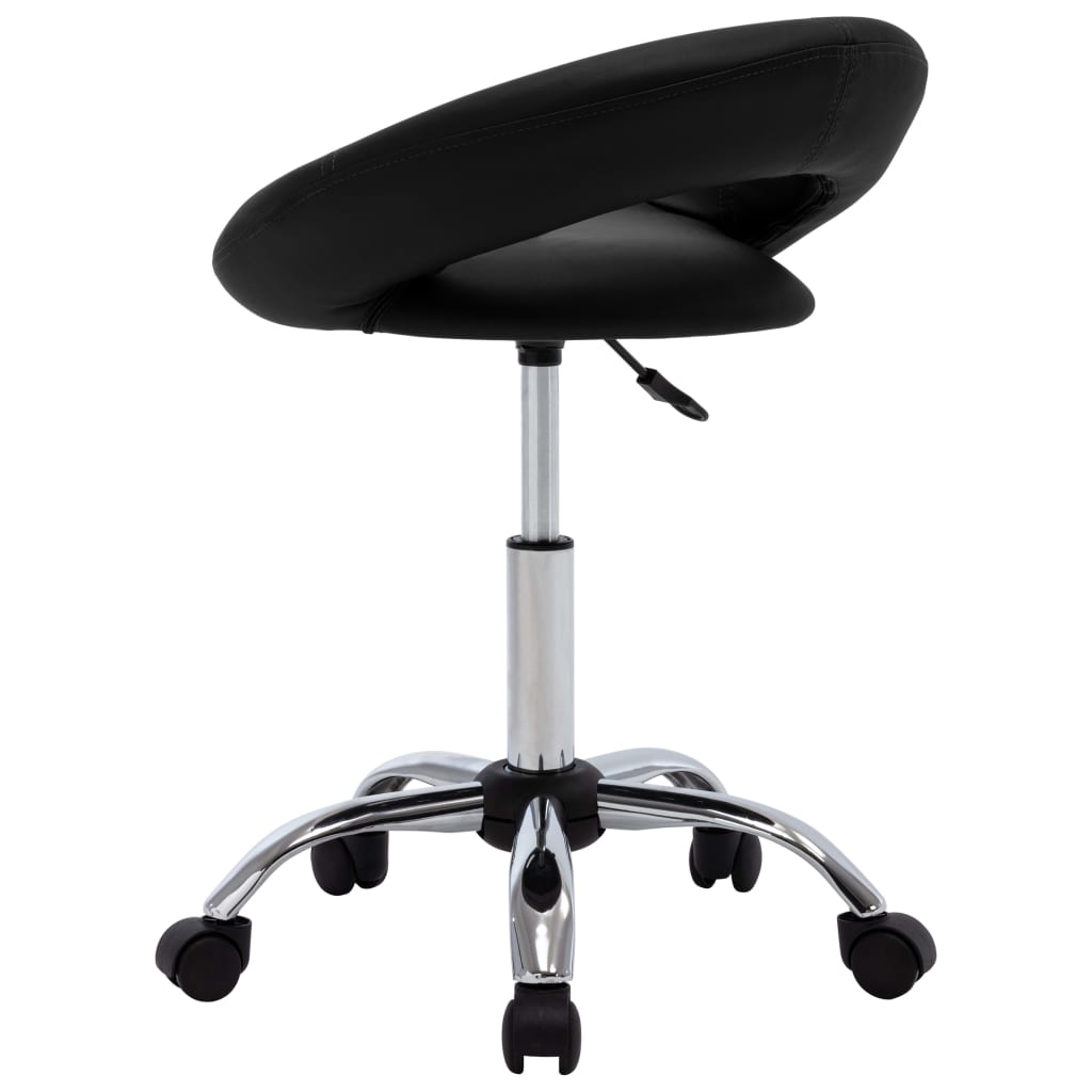 vidaXL Chaise de salle à manger pivotante Similicuir noir