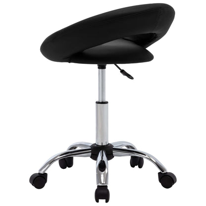 vidaXL Chaise de salle à manger pivotante Similicuir noir