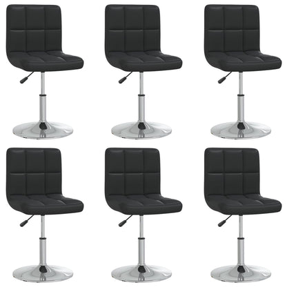 vidaXL Esszimmerstühle 6 Stk. Schwarz Kunstleder