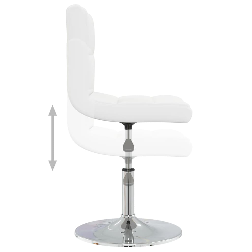 vidaXL Chaise de salle à manger similicuir blanc