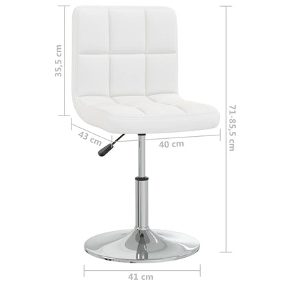 vidaXL Chaise de salle à manger similicuir blanc