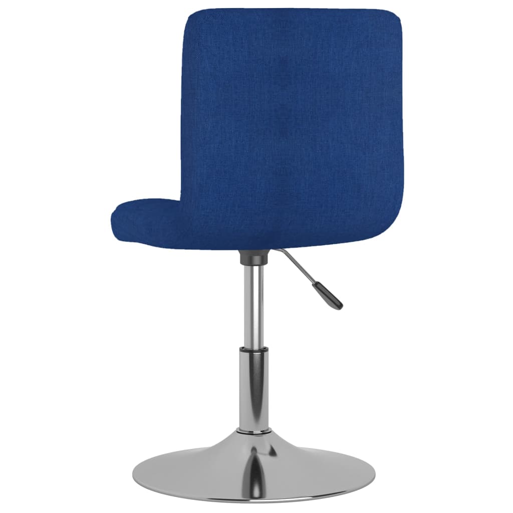 vidaXL Esszimmerstühle 4 Stk. Drehbar Blau Stoff