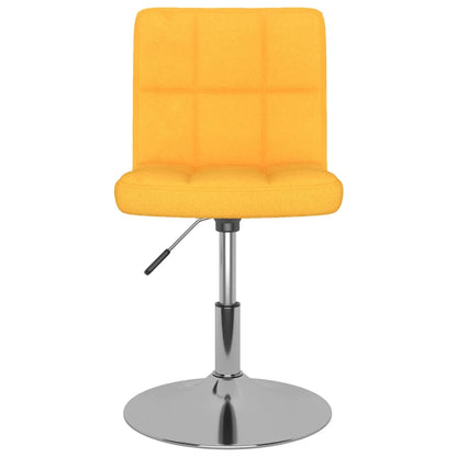 vidaXL Esszimmerstühle 4 Stk. Drehbar Gelb Stoff