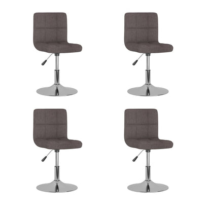 vidaXL Esszimmerstühle 4 Stk. Drehbar Taupe Stoff