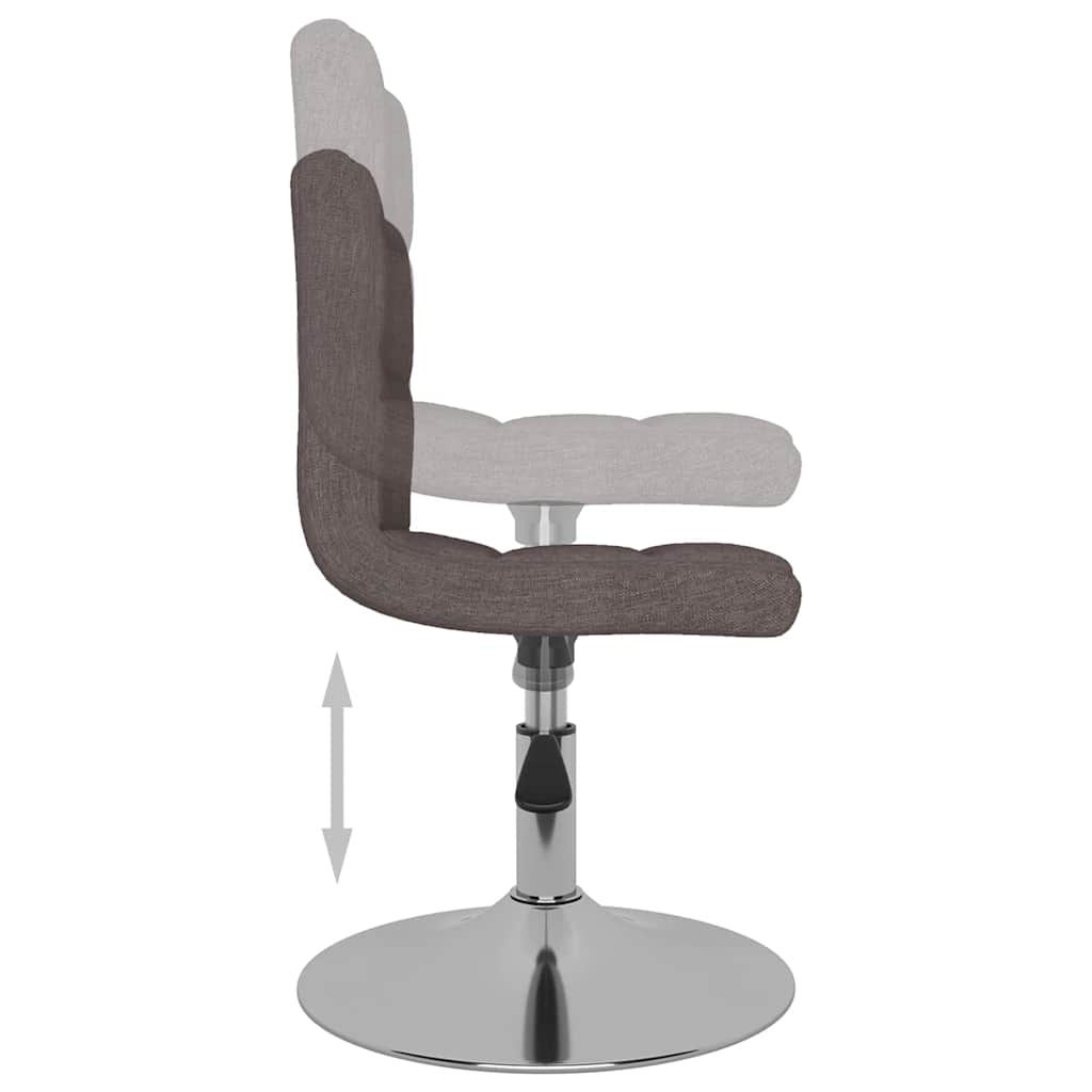 vidaXL Esszimmerstühle 4 Stk. Drehbar Taupe Stoff