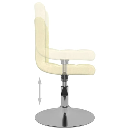 vidaXL Chaises de salle à manger pivotantes 6 pcs Crème Tissu