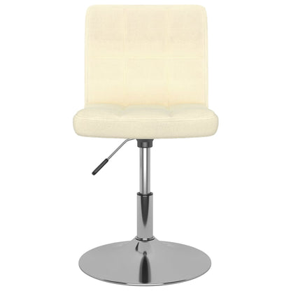 vidaXL Chaises de salle à manger pivotantes 6 pcs Crème Tissu