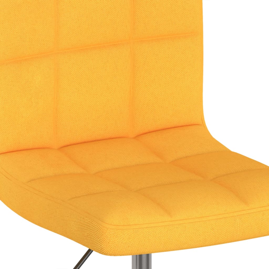 vidaXL Chaises de salle à manger pivotantes 6 pcs Jaune Tissu