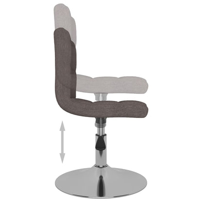 vidaXL Esszimmerstühle 6 Stk. Drehbar Taupe Stoff