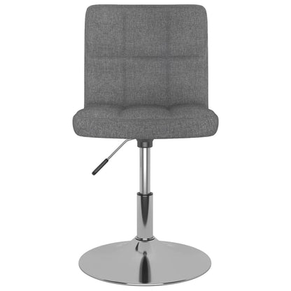 vidaXL Chaise de salle à manger pivotante gris clair en tissu