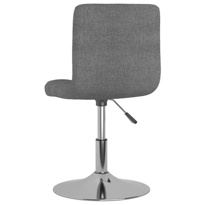 vidaXL Chaise de salle à manger pivotante gris clair en tissu