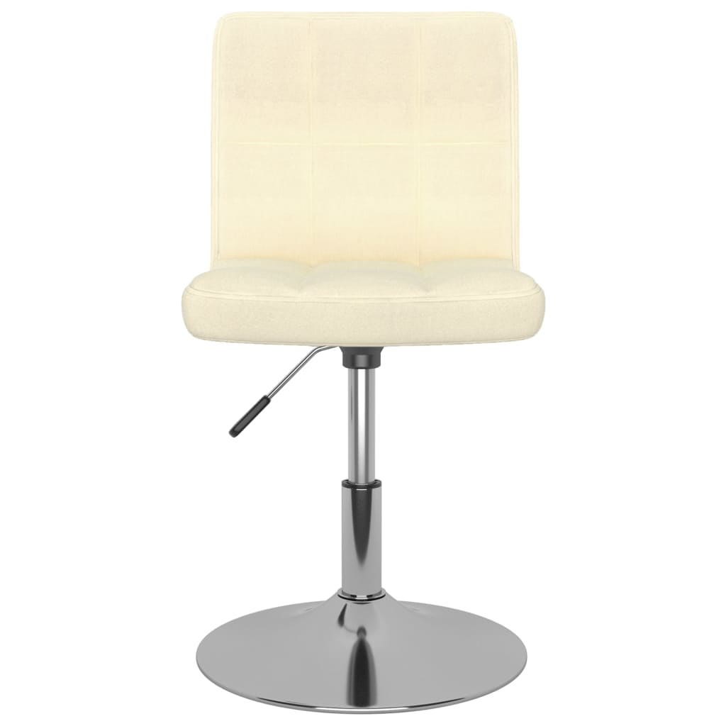 vidaXL Esszimmerstuhl Drehbar Creme Stoff
