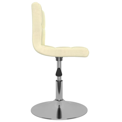 vidaXL Esszimmerstuhl Drehbar Creme Stoff