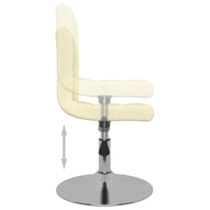 vidaXL Esszimmerstuhl Drehbar Creme Stoff