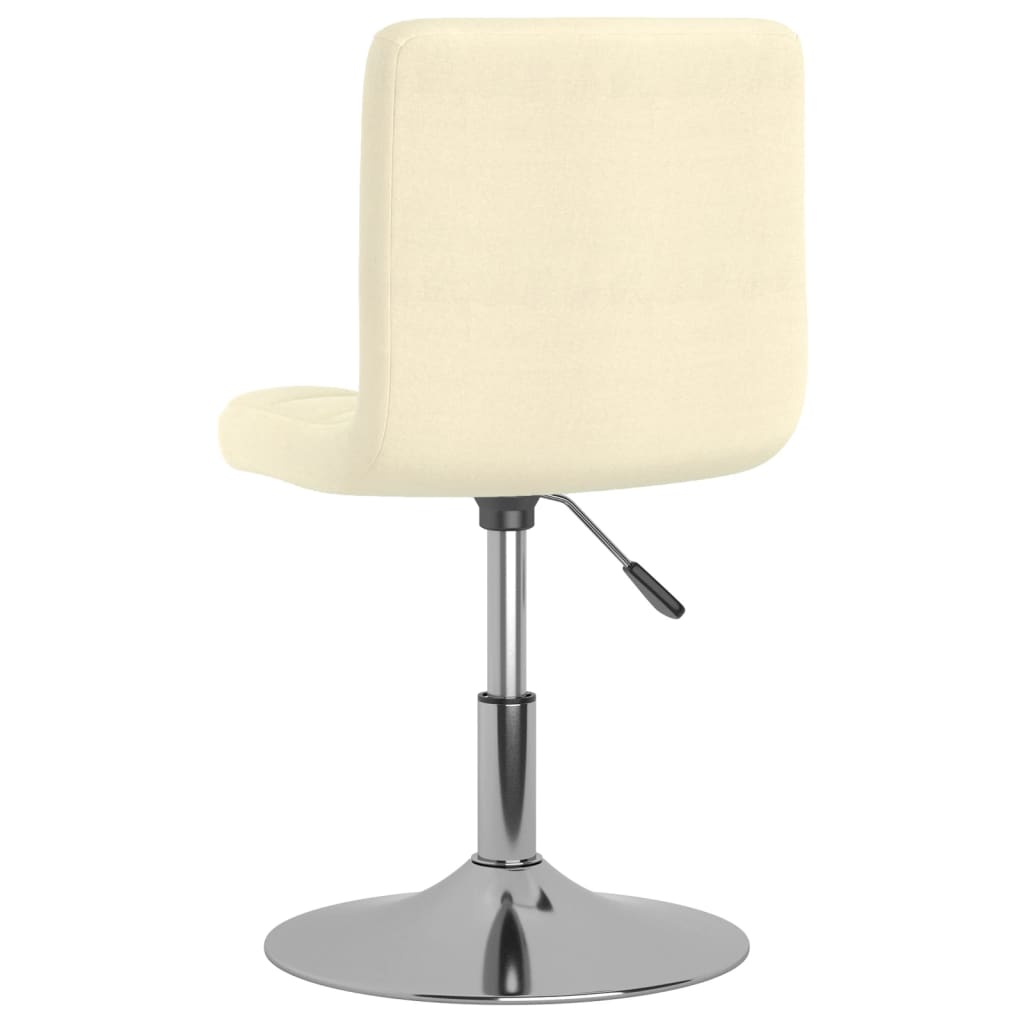 vidaXL Esszimmerstuhl Drehbar Creme Stoff