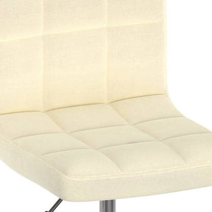 vidaXL Esszimmerstuhl Drehbar Creme Stoff