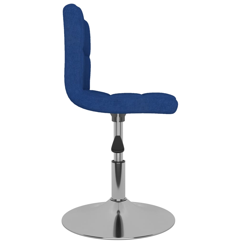 vidaXL Esszimmerstuhl Drehbar Blau Stoff