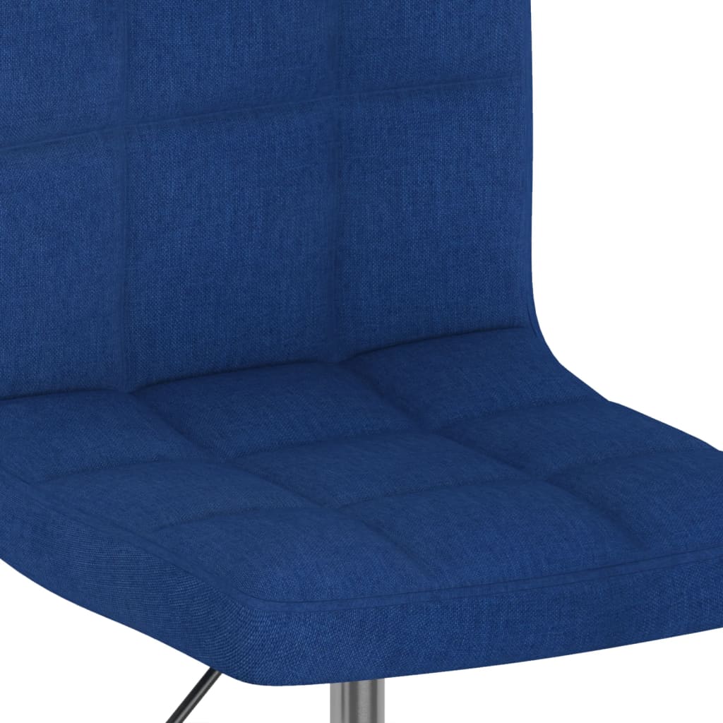vidaXL Esszimmerstuhl Drehbar Blau Stoff
