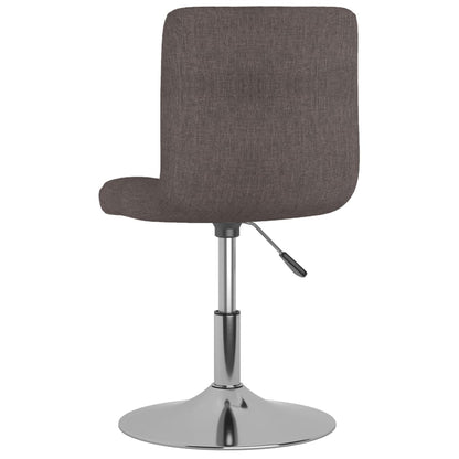 vidaXL Chaise de salle à manger pivotante en tissu taupe