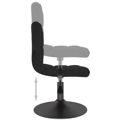 vidaXL Esszimmerstühle 6 Stk. Drehbar Schwarz Samt