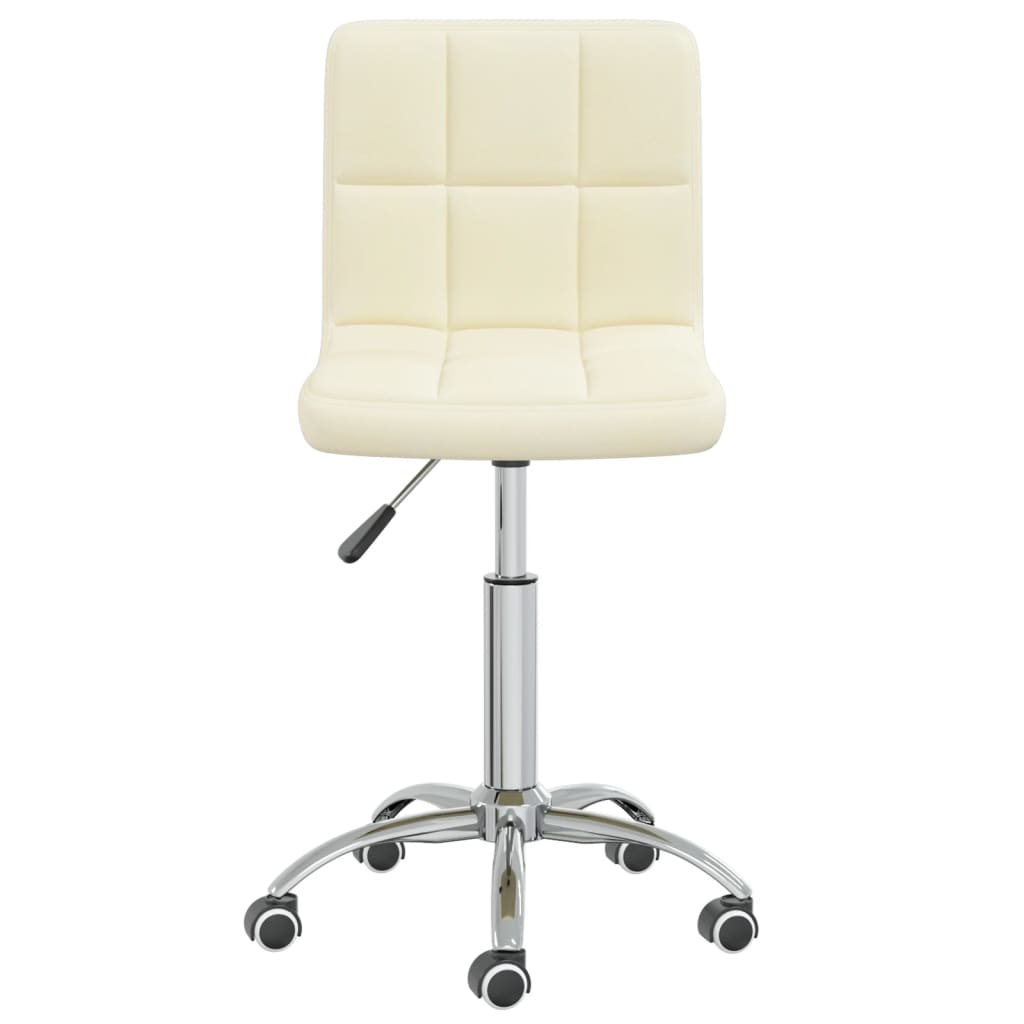 vidaXL Esszimmerstuhl Drehbar Creme Stoff