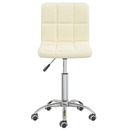 vidaXL Esszimmerstuhl Drehbar Creme Stoff