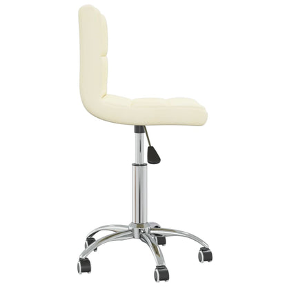 vidaXL Esszimmerstuhl Drehbar Creme Stoff