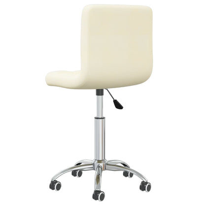 vidaXL Esszimmerstuhl Drehbar Creme Stoff
