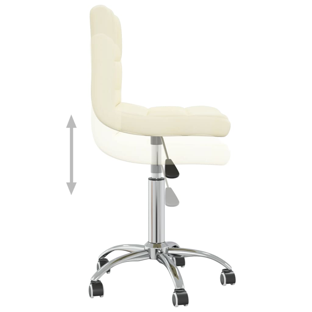 vidaXL Esszimmerstuhl Drehbar Creme Stoff