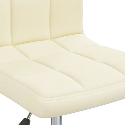 vidaXL Esszimmerstuhl Drehbar Creme Stoff