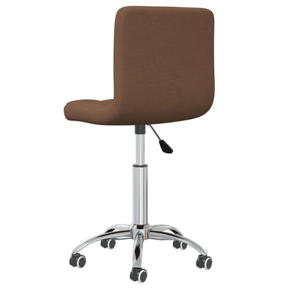 vidaXL Esszimmerstuhl Drehbar Braun Stoff