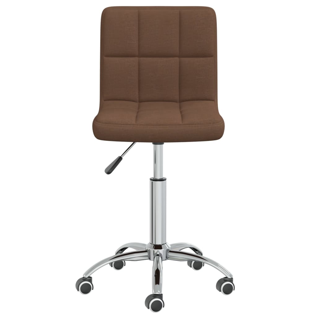 vidaXL Esszimmerstuhl Drehbar Braun Stoff