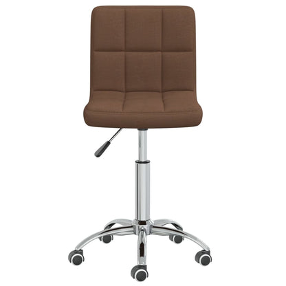 vidaXL Esszimmerstuhl Drehbar Braun Stoff