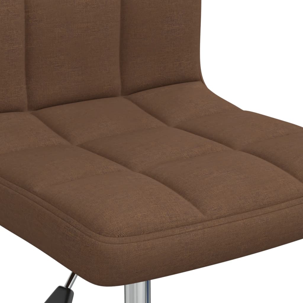 vidaXL Esszimmerstuhl Drehbar Braun Stoff