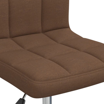 vidaXL Esszimmerstuhl Drehbar Braun Stoff