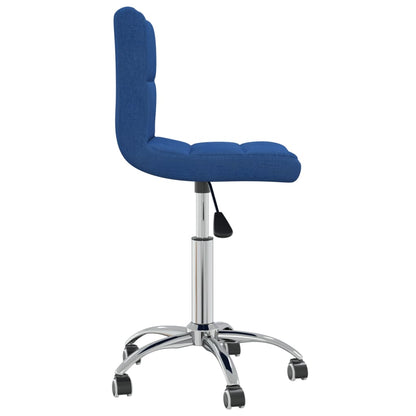 vidaXL Esszimmerstuhl Drehbar Blau Stoff