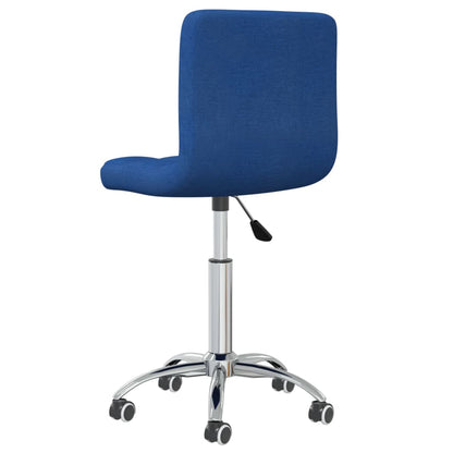 vidaXL Esszimmerstuhl Drehbar Blau Stoff