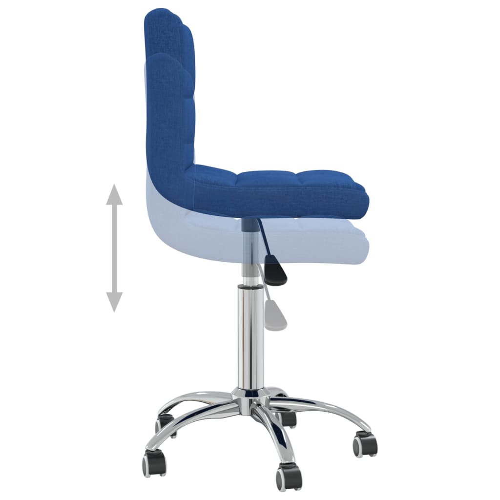 vidaXL Esszimmerstuhl Drehbar Blau Stoff