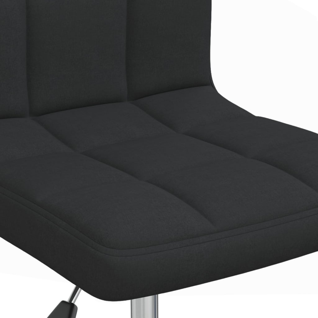 vidaXL Esszimmerstuhl Drehbar Schwarz Stoff