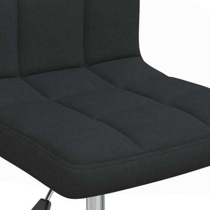 vidaXL Esszimmerstuhl Drehbar Schwarz Stoff